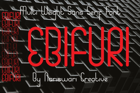 Ebifuri: A Sharp Sans Serif Font for Modern Branding