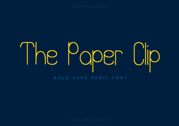 The Paper Clip Font: A Minimalist Typeface for Small Business Branding